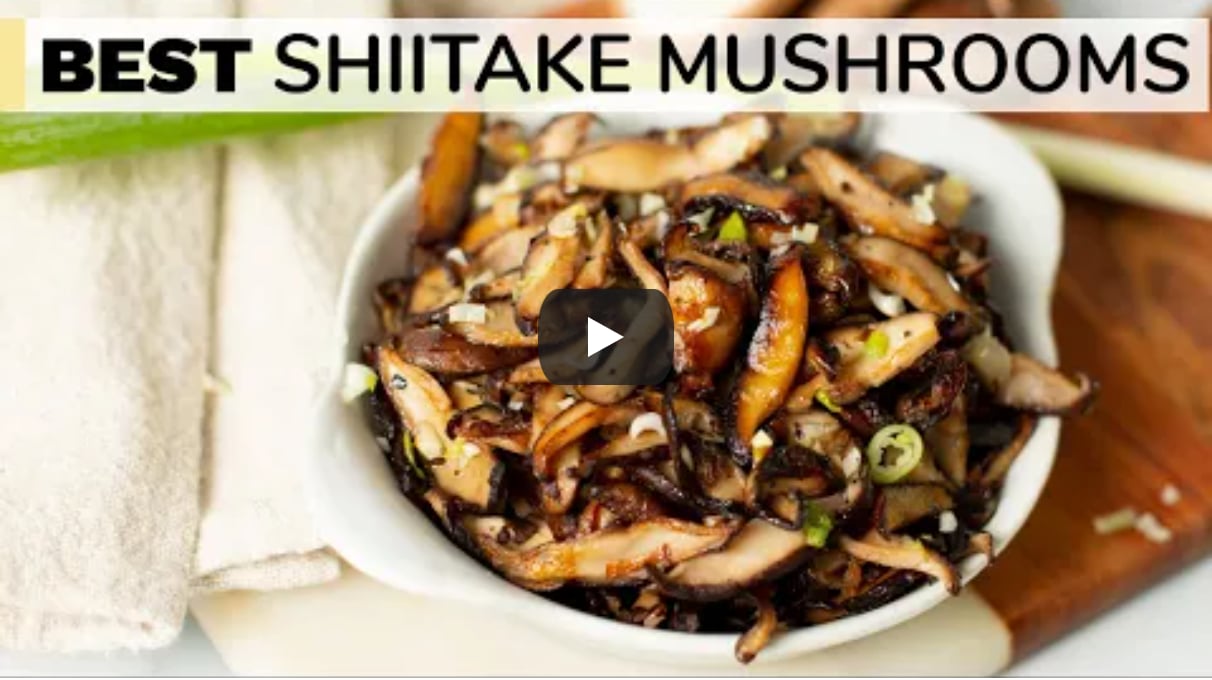Simple Sautéed Shiitake Mushrooms with Onion & Garlic